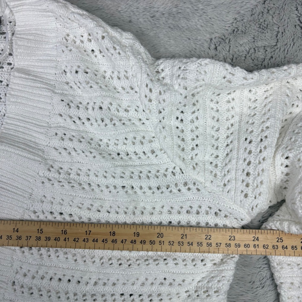Lane Bryant Open Front Stitch Cardigan Long Sleeve Summer Coastal Beach 14-16 - Picture 5 of 10